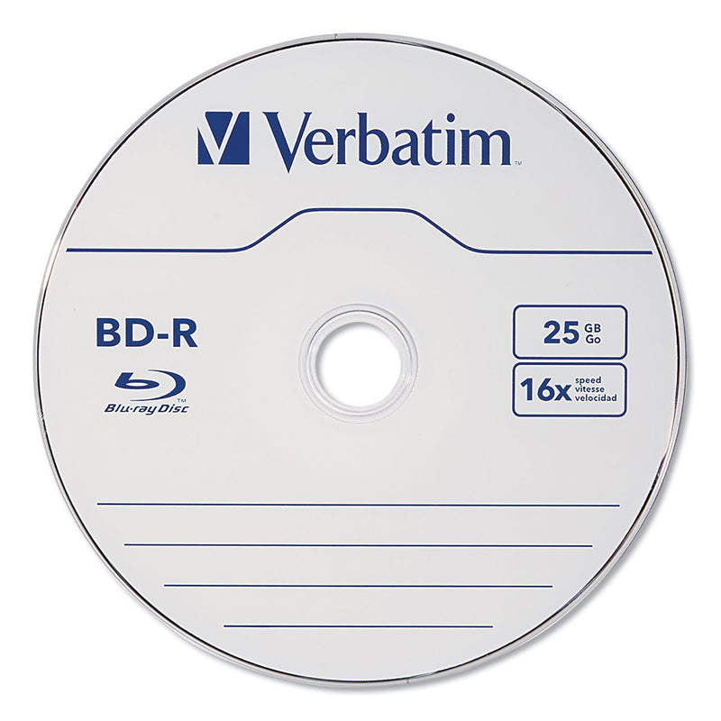 Verbatim BD-R Blu-Ray Disc, 25 GB, 16x, White, 25/Pack