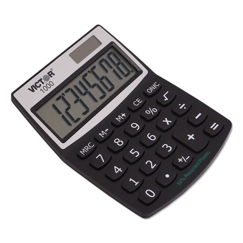 Victor 1000 Minidesk Calculator, 8-Digit LCD