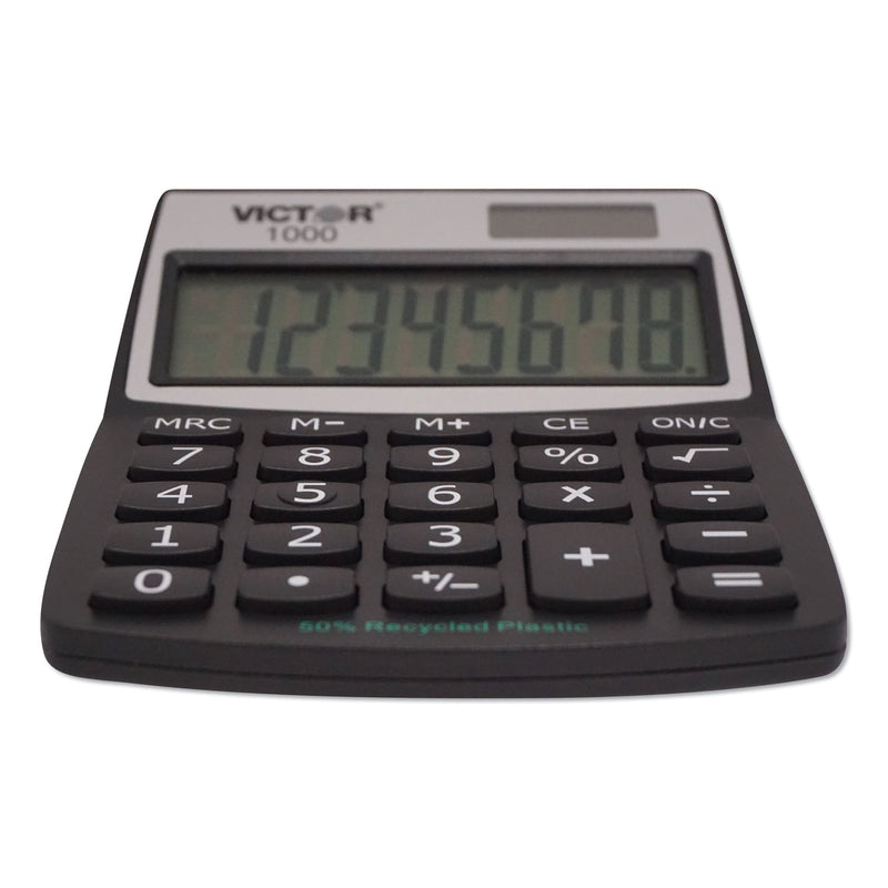 Victor 1000 Minidesk Calculator, 8-Digit LCD