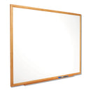 Quartet Classic Series Total Erase Dry Erase Board, 48 x 36, Oak Finish Frame