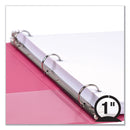 Samsill Earth's Choice Biobased Economy Round Ring View Binders, 3 Rings, 1" Capacity, 11 x 8.5, Berry