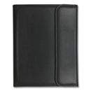 Samsill Professional Tri-Fold Padfolio w/Calculator, Writing Pad, Vinyl, Black