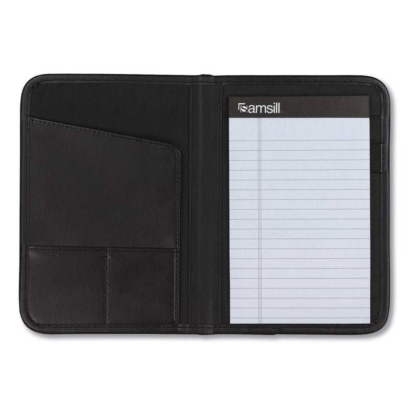 Samsill Professional Padfolio, 3/4w x 9 1/4h, Open Style, Black