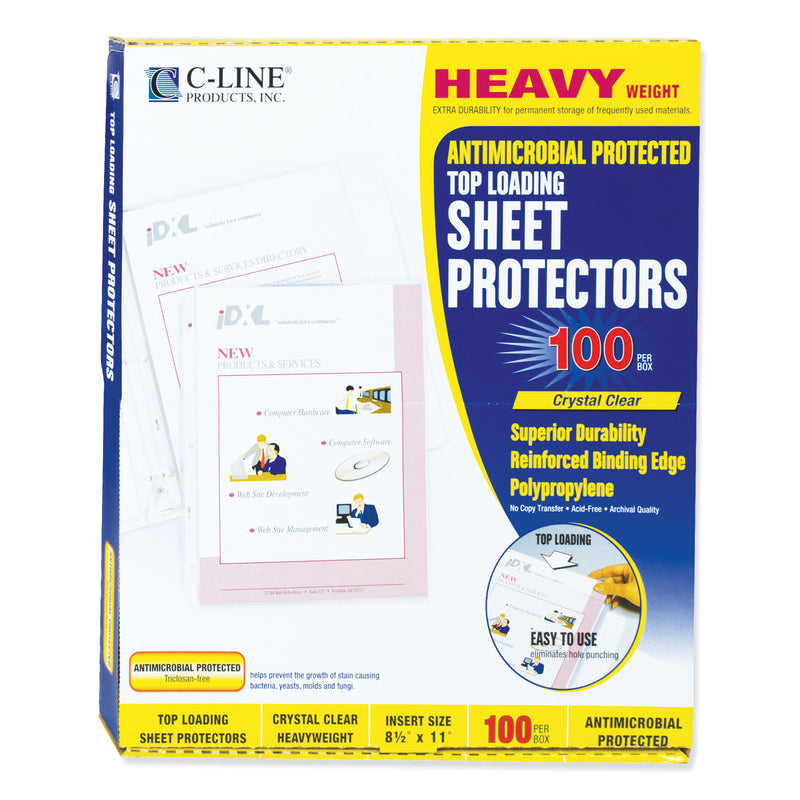 C-Line Hvywt Poly Sht Protectors, Clear, Top-Loading, 2", 11 x 8.5, 100/BX