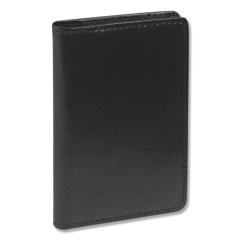 Samsill Regal Leather Business Card Wallet, Holds 25 2 x 3.5 Cards, 4.25 x 3, Black