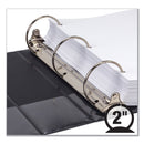 Samsill Earth's Choice Round Ring Reference Binder, 3 Rings, 2" Capacity, 11 x 8.5, Black
