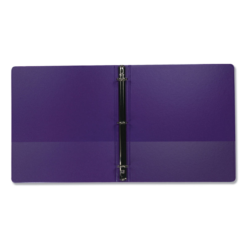 Samsill Earth's Choice Biobased Economy Round Ring View Binders, 3 Rings, 1" Capacity, 11 x 8.5, Purple