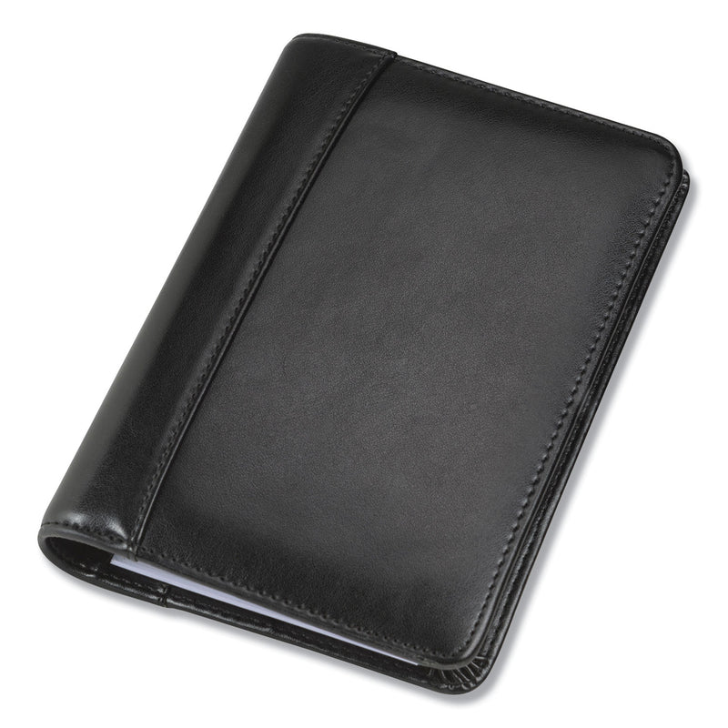 Samsill Regal Leather Business Card Binder, Holds 120 2 x 3.5 Cards, 5.75 x 7.75, Black