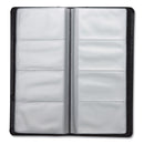 Samsill Regal Leather Business Card File, Holds 96 2 x 3.5 Cards, 4.75 x 10, Black