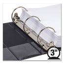 Samsill Earth's Choice Round Ring Reference Binder, 3 Rings, 3" Capacity, 11 x 8.5, Black