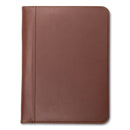 Samsill Contrast Stitch Leather Padfolio, 8 1/2 x 11, Leather, Tan