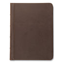 Samsill Vintage Hardback Zipper Portfolio, Vinyl, Dark Brown, 11 x 8 1/2