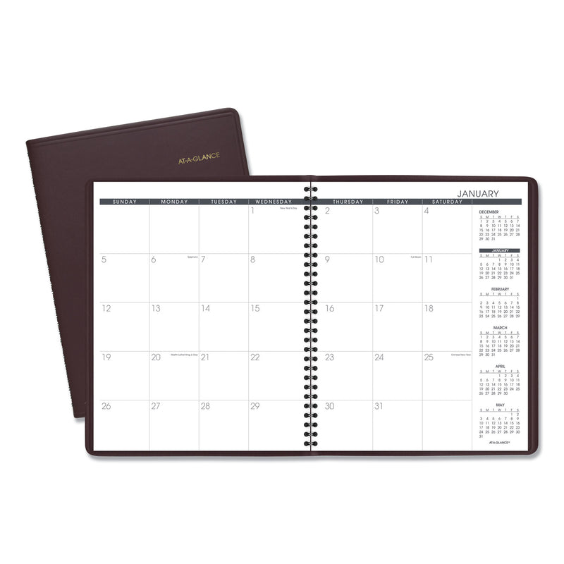AT-A-GLANCE Monthly Planner, 11 x 9, Winestone Cover, 15-Month (Jan to Mar): 2023 to 2024