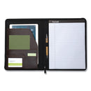 Samsill Vintage Hardback Zipper Portfolio, Vinyl, Dark Brown, 11 x 8 1/2