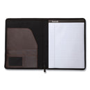 Samsill Vintage Hardback Zipper Portfolio, Vinyl, Dark Brown, 11 x 8 1/2