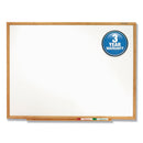 Quartet Classic Series Total Erase Dry Erase Board, 48 x 36, Oak Finish Frame