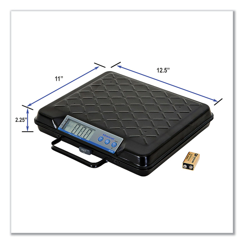 Brecknell Portable Electronic Utility Bench Scale, 250 lb Capacity, 12.5 x 10.95 x 2.2  Platform