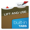 Pendaflex Ready-Tab Reinforced Hanging File Folders, Legal Size, 1/6-Cut Tabs, Standard Green, 25/Box