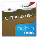 Pendaflex Ready-Tab Reinforced Hanging File Folders, Letter Size, 1/5-Cut Tabs, Standard Green, 25/Box