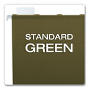 Pendaflex Ready-Tab Reinforced Hanging File Folders, Letter Size, 1/3-Cut Tabs, Standard Green, 25/Box