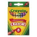 Crayola Classic Color Crayons, Peggable Retail Pack, Peggable Retail Pack, 8 Colors/Pack