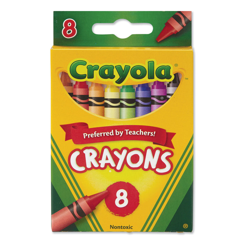 Crayola Classic Color Crayons, Peggable Retail Pack, Peggable Retail Pack, 8 Colors/Pack