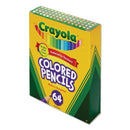 Crayola Short Colored Pencils Hinged Top Box with Sharpener, 3.3 mm, 2B (