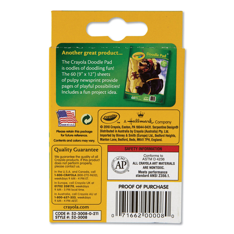 Crayola Classic Color Crayons, Peggable Retail Pack, Peggable Retail Pack, 8 Colors/Pack