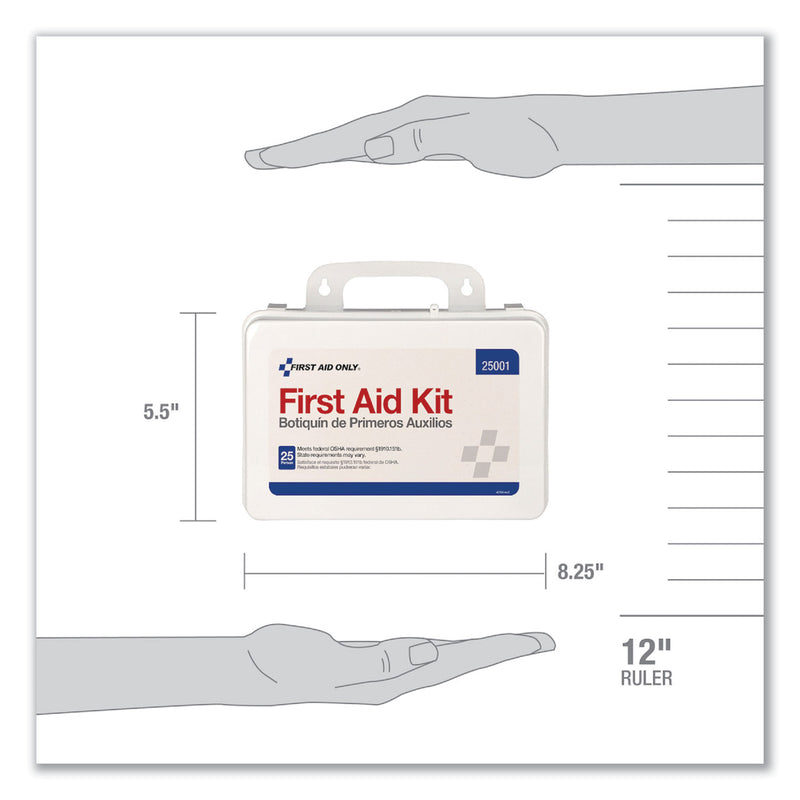 PhysiciansCare First Aid Kit for Use by Up to 25 People, 113 Pieces, Plastic Case