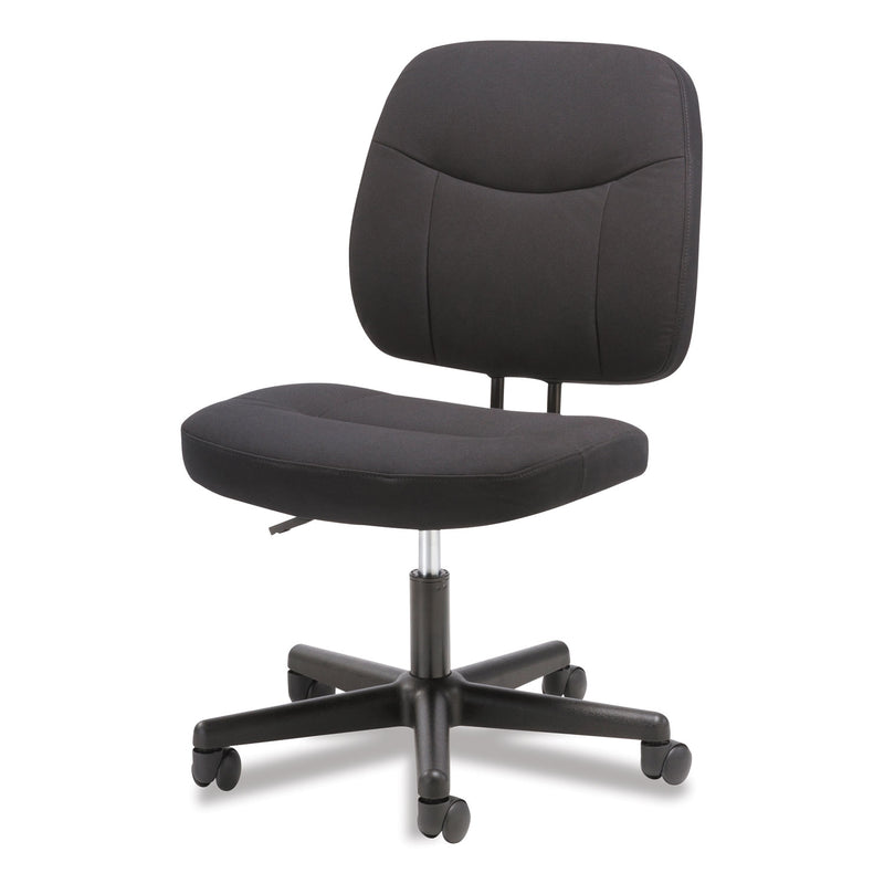 Sadie 4-Oh-One Mid-Back Armless Task Chair, Supports Up to 250 lb, 15.94" to 20.67" Seat Height, Black