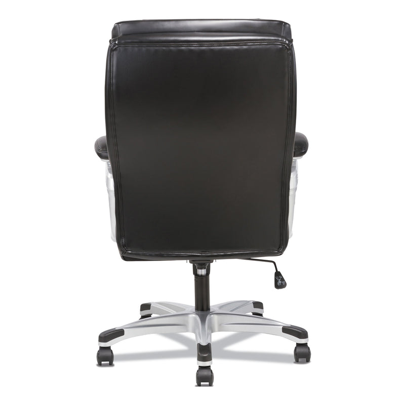 Sadie 3-Fifteen Executive High-Back Chair, Supports Up to 225 lb, 20" to 24.8" Seat Height, Black Seat/Back, Chrome Base
