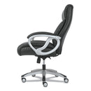 Sadie 3-Forty-One Big and Tall Chair, Supports Up to 400 lb, 19" to 22" Seat Height, Black Seat/Back, Chrome Base