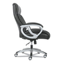 Sadie 3-Forty-One Big and Tall Chair, Supports Up to 400 lb, 19" to 22" Seat Height, Black Seat/Back, Chrome Base