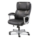 Sadie 3-Fifteen Executive High-Back Chair, Supports Up to 225 lb, 20" to 24.8" Seat Height, Black Seat/Back, Chrome Base