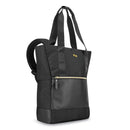 Solo Parker Hybrid Tote/Backpack, Fits Devices Up to 15.6", Polyester, 3.75 x 16.5 x 16.5, Black/Gold