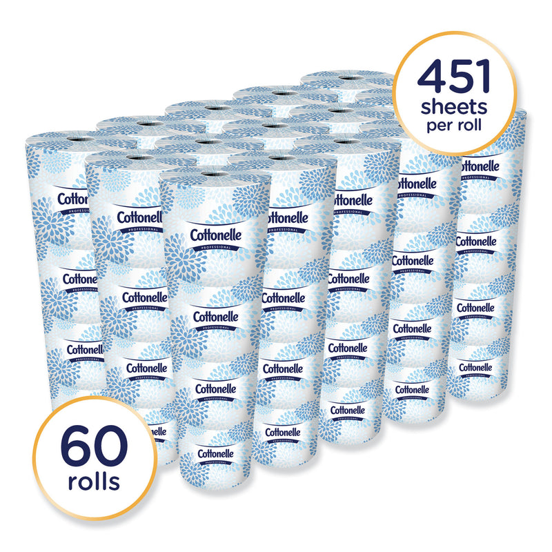 Cottonelle 2-Ply Bathroom Tissue for Business, Septic Safe, White, 451 Sheets/Roll, 60 Rolls/Carton