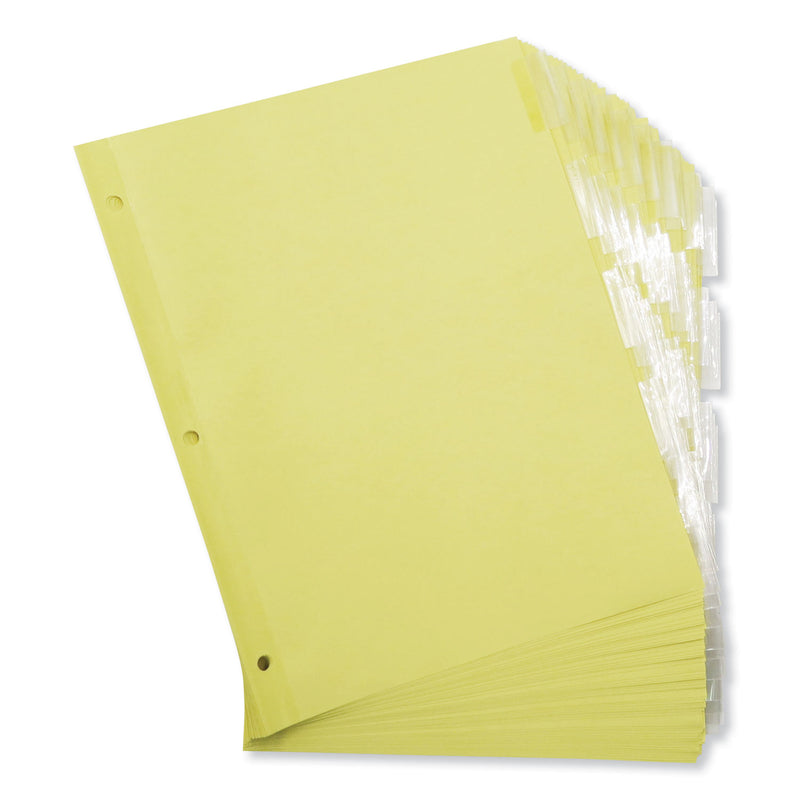 Universal Insertable Tab Index, 5-Tab, 11 x 8.5, Buff, Clear Tabs, 24 Sets
