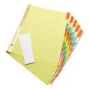 Universal Deluxe Extended Insertable Tab Indexes, 8-Tab, 11 x 8.5, Buff, Assorted Tabs, 6 Sets