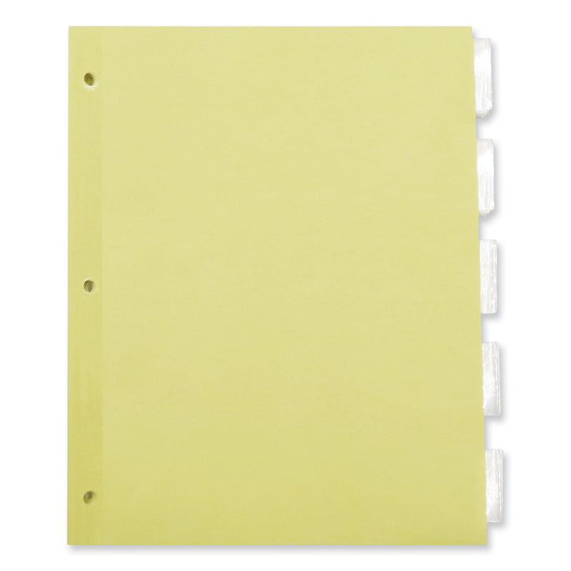 Universal Insertable Tab Index, 5-Tab, 11 x 8.5, Buff, Clear Tabs, 24 Sets