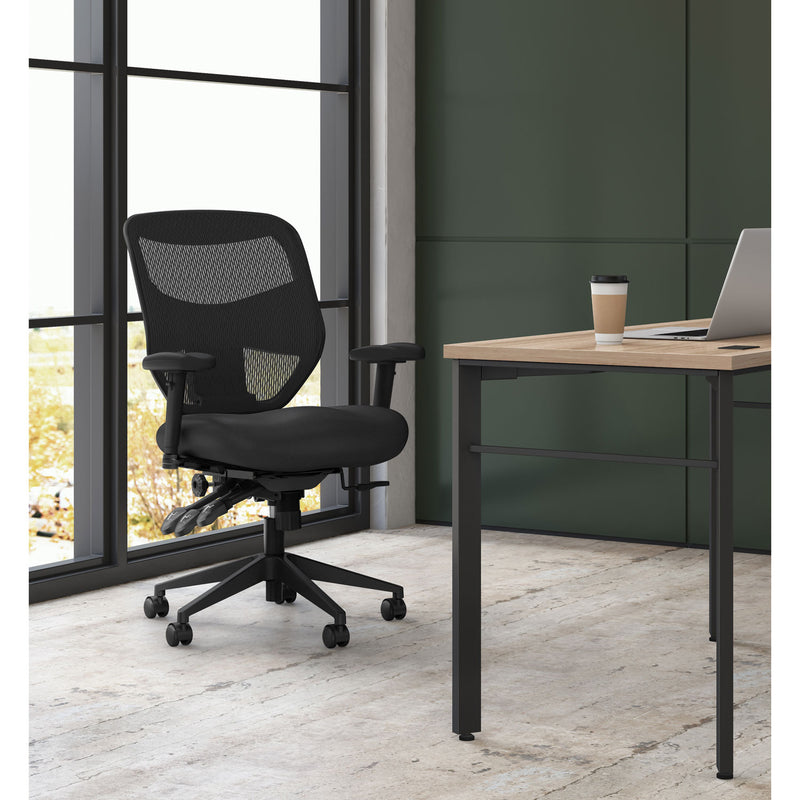 HON VL531 Mesh High-Back Task Chair with Adjustable Arms, Supports Up to 250 lb, 18" to 22" Seat Height, Black