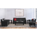 HON Circulate Leather Reception Two-Cushion Loveseat, 53.5w x 28.75d x 32h, Black