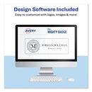 Avery The Mighty Badge Name Badge Holders, Horizontal, 3 x 1, Silver, 2/Pack