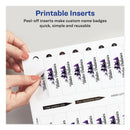 Avery The Mighty Badge Name Badge Inserts, 1 x 3, Clear, Laser, 20/Sheet, 5 Sheets/Pack