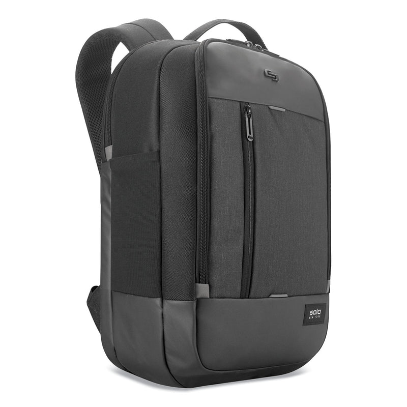 Solo Magnitude Backpack, Fits Devices Up to 17.3", Polyester, 12.5 x 6 x 18.5, Black Herringbone