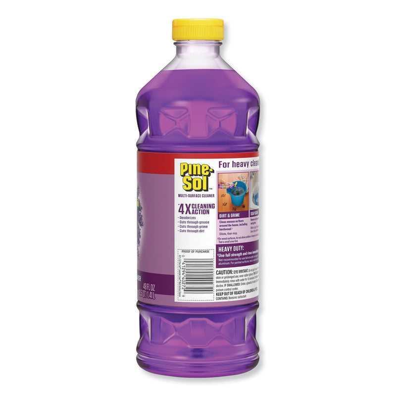 Pine-Sol Multi-Surface Cleaner, Lavender, 48oz Bottle, 8/Carton