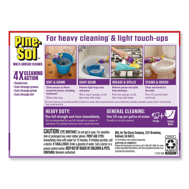 Pine-Sol Multi-Surface Cleaner, Lavender, 48oz Bottle, 8/Carton