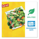 Glad Fold-Top Sandwich Bags, 6.5" x 5.5", Clear, 180/Box, 12 Boxes/Carton