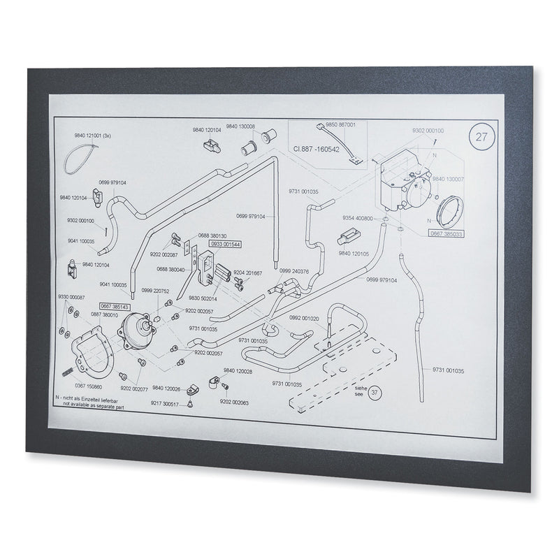 Durable DURAFRAME Magnetic Sign Holder, 5.5 x 8.5, Black Frame, 2/Pack