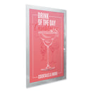 Durable DURAFRAME SUN Sign Holder, 8.5 x 11, Silver Frame, 2/Pack