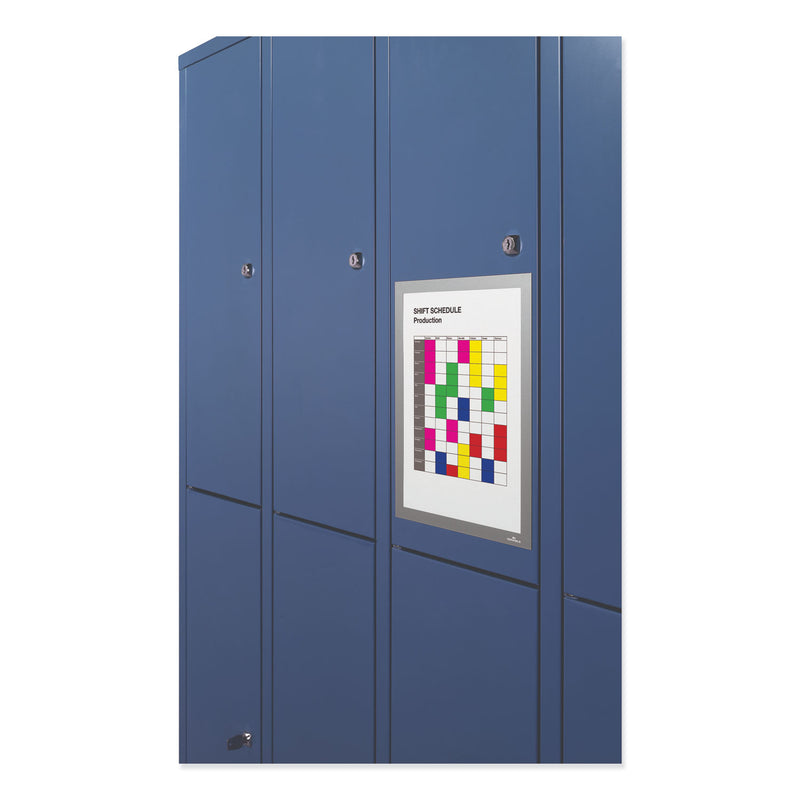 Durable DURAFRAME Magnetic Sign Holder, 5.5 x 8.5, Silver Frame, 2/Pack